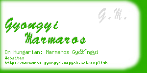 gyongyi marmaros business card